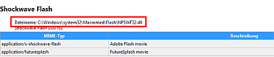 Flash-Plugin (Beispiel)